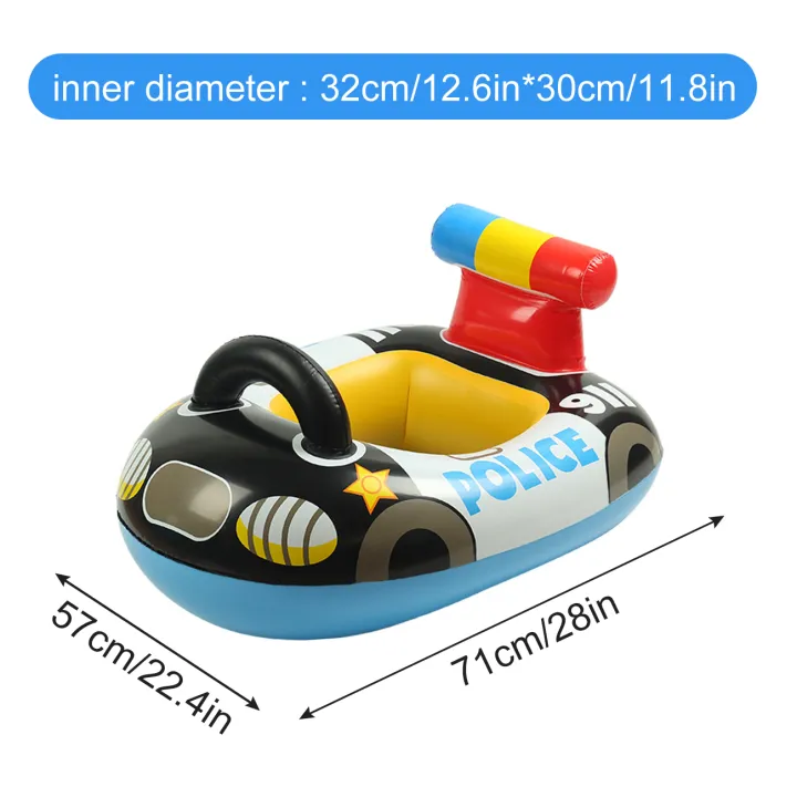 1PC%20Swimming%20Pool%20Float%20Ring%20Seat,%20Police%20Car-shaped%20Boat%20Inflatable%20Summer%20Beach%20Pool%20Tube%20with%20Handles%20-%20Image%204