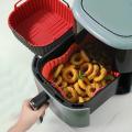 Silicone Air Fryer Liners Pot Square Airfryer Basket Plate Cooking Gadgets Reusable Non-stick Pizza Pan Oven Kitchen Accessories.