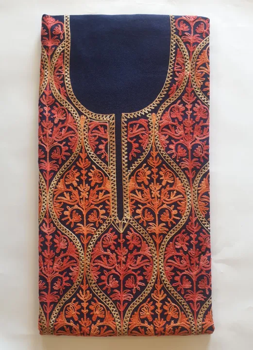 Navy%20Blue%20Unstitched%20Kashmiri%20Woolen%20Kurta%20Surwal%20Piece%20for%20Women%20-%20Image%202