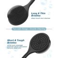 Soft Back Scrubber Brush Silicone Skin Massager Bath Shower Scrubbing Brush with Handle Body Wash Exfoliating Scrub Bath Supplie. 