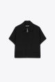 HipSeam Women Lapel Collar Short Jacket Women's Cropped Short Collared Jackets With Zipper Lady Short Sleeve Coat Female Jacket. 