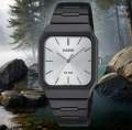 Casio Black Addition , Analog Stainless Steel strap men’s  Quartz watch. 