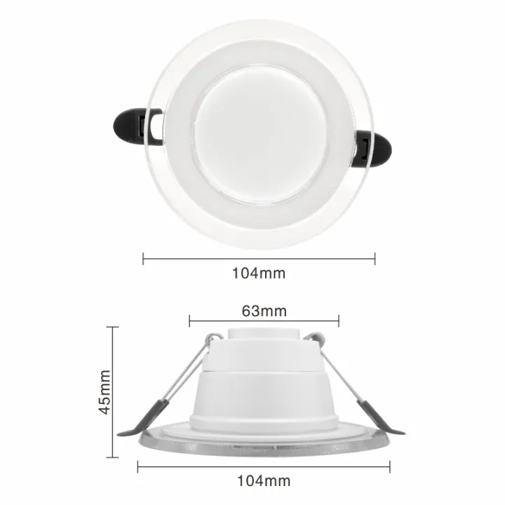10pcs/lot%20LED%20Downlight%206W%20LED%20Lamp%20220V%20Spotlight%20Recessed%20Round%20Panel%20Light%203%20Colors%20Changeable%20Indoor%20Lighting%20Down%20Light%20-%20Image%202