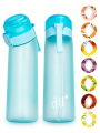1pc Air Water Bottle With 1pc Random Round Shape Flavor Pod Sports Straw Plastic Cup Leak Proof Outdoor Travel Sports Bottles. 