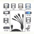 1PC Cable Fast Charging Cable 5 In 1 USB Game Charger Cord Wire For New 3DS XL NDS Lite NDSI LL WI I U GBA PSP.
