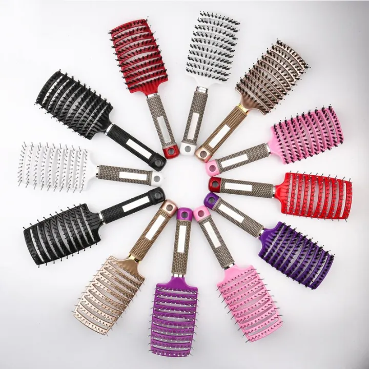 Hair%20Brush%20Hair%20Comb%20Detangling%20Hair%20Brush%20Bristle&Nylon%20Women%20Wet%20Massage%20Comb%20Curly%20Hairdressing%20Salon%20Styling%20Tools%20-%20Image%202