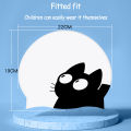 Cute Cat Swimming Cap For Long Hair Ears Protect Children Kids Waterproof Elastic Silicone Swim Pool Cap Bathing Caps Diving Hat.