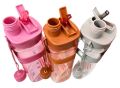 2 In 1 Water Bottle With Straw 100% BPA Free Made With Food Grade Plastic 700 Ml. 