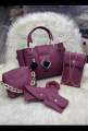Fashion Inn 5PCS Ladies Handbags with Long Shoulders & Stylish Design I Ladies Hand Bags for Girls I Casual Women PU Leather-Bag Stylish Hand Bag For Girls. 