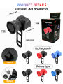 5 Modes Bicycle Horn Mountain Bike Mini Battery Waterproof Electronic Bike Bell Riding Equipment Children's Scooter Accessories.