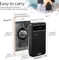 PRUNUS J-166 Portable Radio AM FM, Battery Operated Radio with Tuning Light, Back Clip, Excellent Reception for Indoor & Outdoor & Emergency Radio, AM FM Radio Portable, Transistor Radio. 
