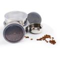 Stainless steel guest pot with plastic lid, set of 5 leaves, stainless steel pot. 