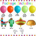 Mexican Carnival Balloon Arch Kit Llamas, cactus, Mexican Cinco de Mayo wide sided taco balloons Mexican Carnival theme balloon. 