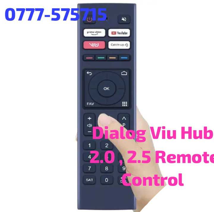 ViU hub 2.0 , 2.5 Remote Control -Voice Remote Control for Dialog VIU Hub 2.0 2.5 (Android Box) Set Top Box