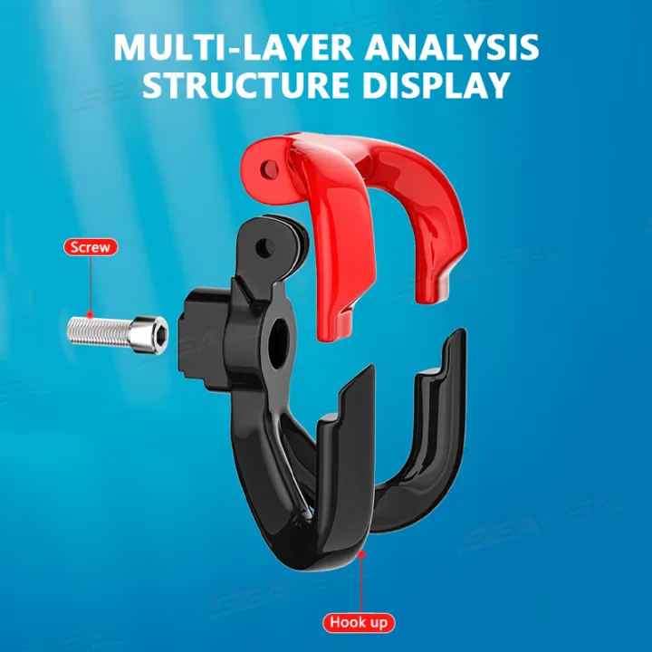 SEAMETAL%20Motorcycle%20Helmet%20Hook%20Holder%20Hand%20Bag%20Double%20Hook%20Luggage%20Bag%20Hangers%20Aluminum%20Alloy%20Motorcycle%20Hooks%20Accessories%20-%20Image%206