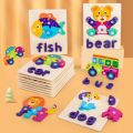 Wooden Puzzle Board With 3D Letter Word Making(1 Pcs). 