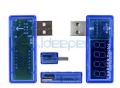 Dual USB Current Voltage Charging Detector Test Chargerging Doctor Blue.