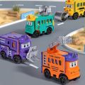Reverse Deformation Convoy Multifunctional Manual Construction Vehicle and Reversible Race Car Gift for Boys. 