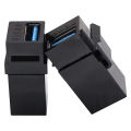 USB 3.0 Keystone Jack Inserts Connect Equipment with USB Port Female Coupler Insert Snap-in Connector Socket Adapter Port. 