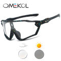 OMEKOL Brand New UV Protection Photochromic Cycling Glasses Bicycle Eyewear Men Women Mtb Bike Baseball Sports Sunglasses.