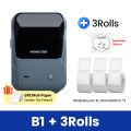 Niimbot B1 Label Printer Portable Handheld Thermal Maker Bluetooth Barcode QR Code Sticker Paper Color Rolls Labeller White Tag. 