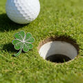 Golf Hat Clip Round Ball Marker Metal Badge Green Position Marking Tool for Golf Course Practice and Training Accessory.