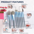Makeup Brush Set Of 8 Pcs – Soft Bristles Cosmetic Brushes for Foundation, Blush, Eyeshadow, Contour, Blending – Professional Beauty Tools Kit for Women & Girls – Portable & Lightweight. 