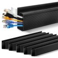 40cm PVC Desk Cable Tray Cable Management Under Desk Channel Cable Raceway Cord Hider No Drilling for Home Office Wire Organizer. 