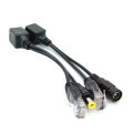 JIENUO POE Adapter Cable RJ45 Injector Splitter Network Power over Ethernet PoE Adapter Injector Splitter Kit.