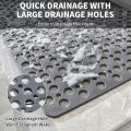 Slip Anti Mould Rubber Anti Slip Bath Mat with Drain Holes Machine Washable Antibacterial Resistant Shower Mat for Shower or Tub.