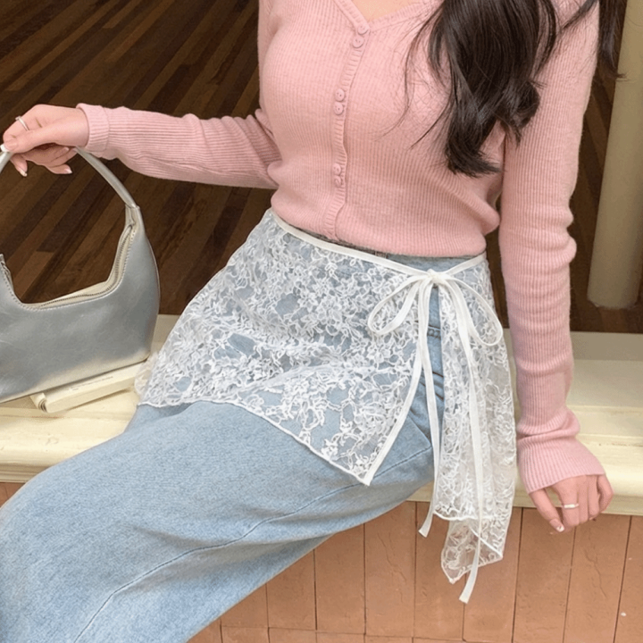 Apparel%20Accessories%20French%20Lacing%20Lace%20Mini%20Skirt%20Embroidery%20Irregular%20Hemline%20Lace%20Up%20Ruffles%20Skirt%20Y2K%20Apron%20Wrap%20Skirt%20-%20Image%202