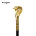 Golden Luxury Snake Handle Fashion Walking Stick for Party Decorative Walking Cane Elegant Crosier Knob Walking Stick 93cm. 