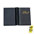 Whph shop coin collection book album coin storage 120 slots PU leather cover export quality. 