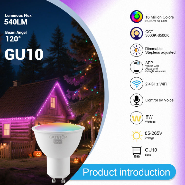 1-10PCS%20Tuya%20WiFi%20GU10%20LED%20Spotlight%20Smart%20Light%20Bulb%20Dimmable%201-100%25%20Lamps%20Smart%20Life%20App%20Control%20Works%20with%20Alexa%20%20lightify%20-%20Image%202