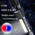 NEW A76 High Power Led Flashlights Built-in 18650 Battery Tactical Flashlight Emergency Spotlight Most Powerful Lantern. 