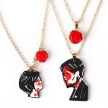 Rock Band My Chemical Romance Cosplay Necklace Music Band MCR Three Cheers Rose Unisex Choker Pendant Jewelry Accessories Props. 