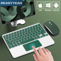 Wireless Keyboard and Mouse With Touchpad For iOS Android Windows Bluetooth Keyboard For iPad Cell Phone Rechargeable Devices.