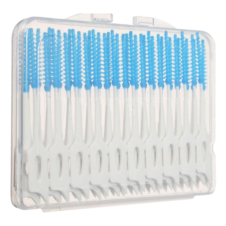 A Box Of Random Colors 40 x Teeth Toothpicks Dental Floss Picks ...