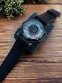 OBLVLO Luxury Retro Casual Men Skeleton Automatic Watches Mechanical Calfskin Strap Mineral Crystal Glass Waterproof Dial 45 VM. 