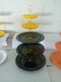 Three Tier Serving Platter in Melamine | 3-Tier Melamine Cupcake Stand | Dessert Stand, Cupcake Stand, Tea Party, Serving Platter for Wedding Birthday Party. 