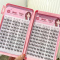BQI lazy cat series elf large capacity eyelash book natural long curled thin stem segmented false eyelashes. 