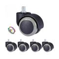 2"(5 pes Swivel 1set)chair Wheel(Bolt-10mm) universal plastic pu super Quality All types of office computer chairs and boss chairs wheels heavy quality Will 360°Degree rotate.5 pes Weight Capacity -250kg.