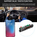 2*25W Stereo 12V 50W Amplifier Car FM Radio Module Stereo Bluetooth 5.0 MP3 Player Decoder Board Support TF USB AUX Recorders.