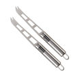 2Pcs 3-hole Cheese Knife Stainless Steel Multifunction Baking Tools Pizza Butter Cutter Round Handle Kitchen Accessories. 