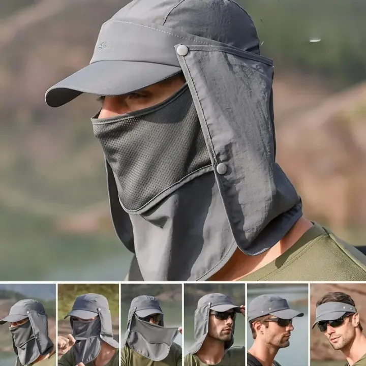 Men's%20Quick-Dry%20Hat%20with%20Detachable%20Face%20Mask%20and%20Neck%20Cover%20for%20Hiking%20Fishing%20Camping%20Breathable%20UV%20Protection%20Bucket%20Hat%20-%20Image%202