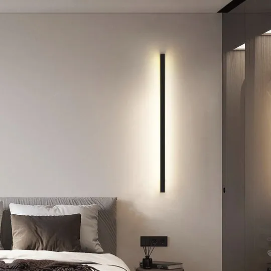 modern design liner wooden LED Wall light for interior and exterior ...