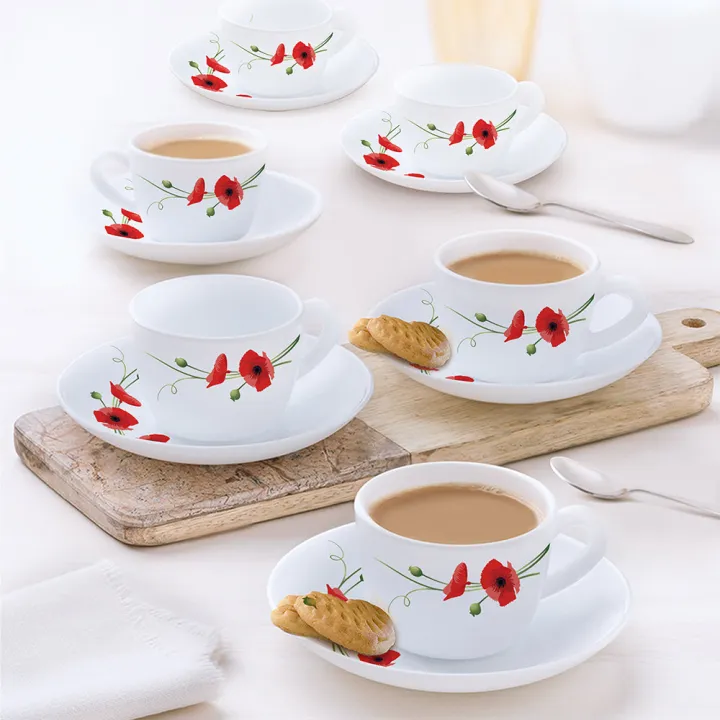 Indian%20Red%20Lily%20Tea%20Cup%20&%20Saucers%20140%20ML%20Set%20Of%206%20-%20Image%202