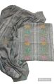 2-Piece Paper Cotton Tarkashi Design Embroidered Unstitched Set for Women and Girls. 