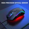 Gaming mouse EKSA EM110 Wired Mouse with 6 rgb modes, 6 adjustable DPI up to 8000, 7 Programmable Buttons compatible with computer & laptops. 