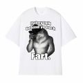 If They Talk Behind Yo Back Fart Wolf Literally Me Funny Meme Emo T-shirt Men's Clothing Harajuku Retro Oversized Cotton.
